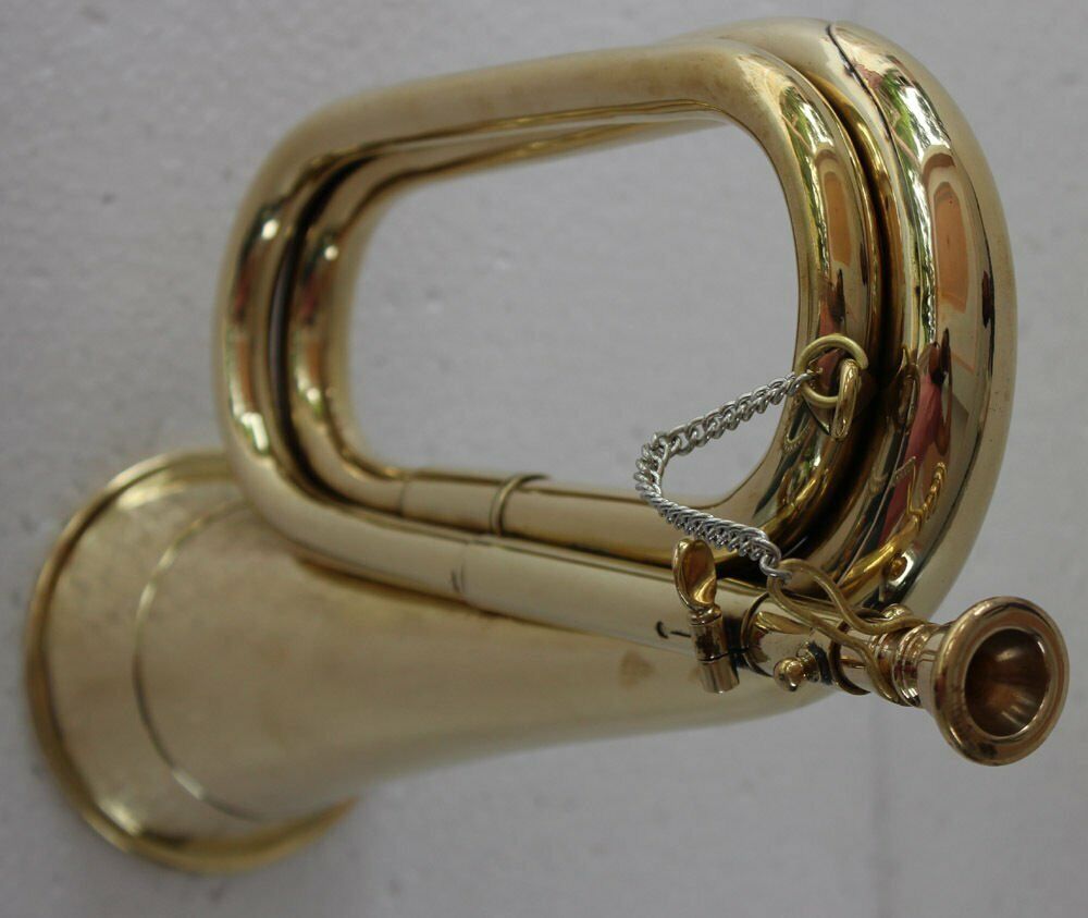 Gift For Son Sai Musical Bugle Nicely Tuned Golden - With Case Mouthpiece Wow.