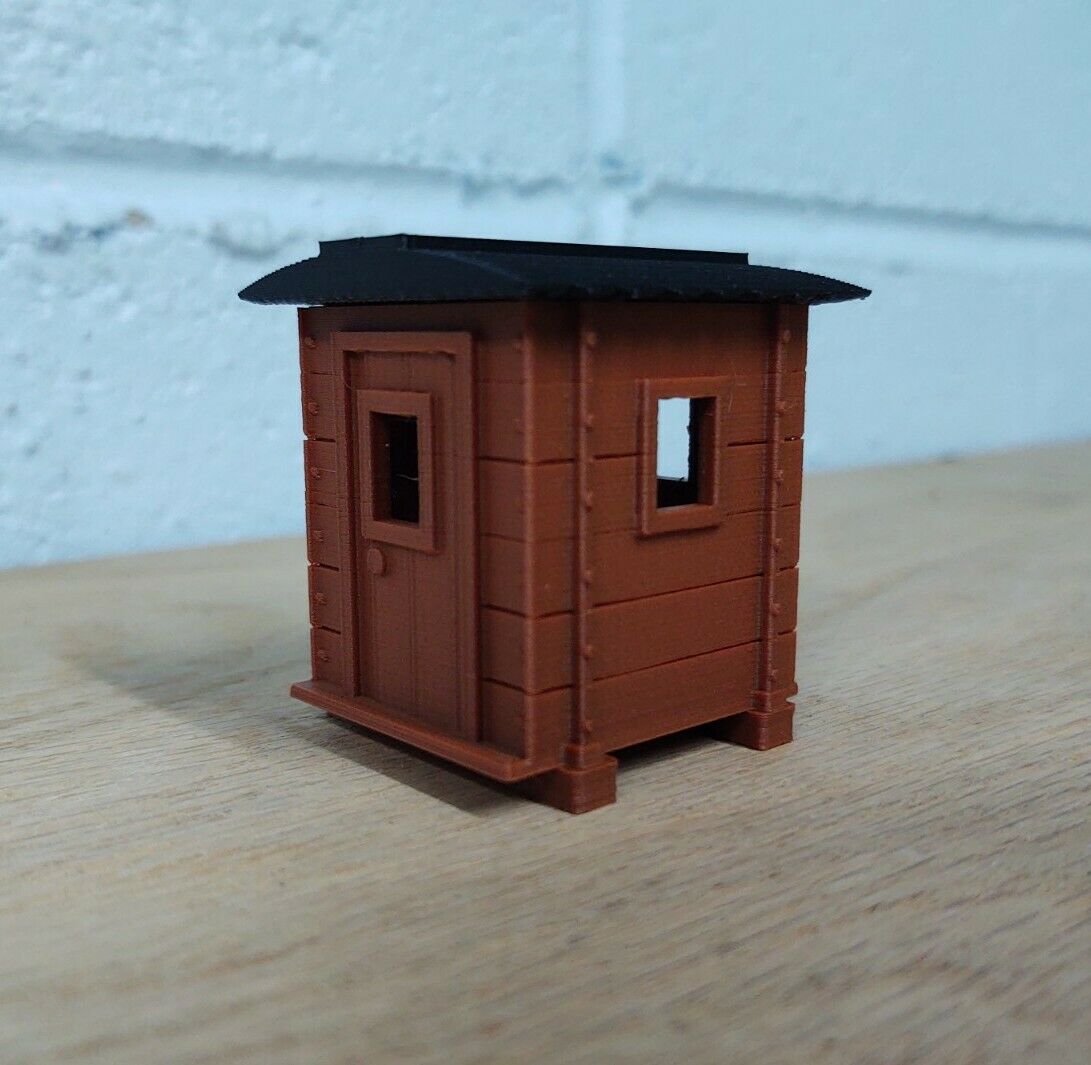 On30 Scale 6ft Shanty Caboose. No Trucks/couplers. Oxide Red. 3d Print. New!