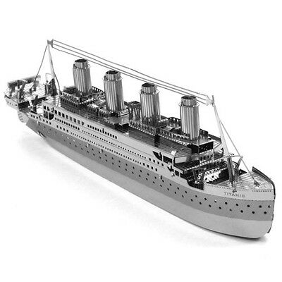 Fascinations Metal Earth Titanic Ship Silver 3d Laser Cut Steel Puzzle Model Kit
