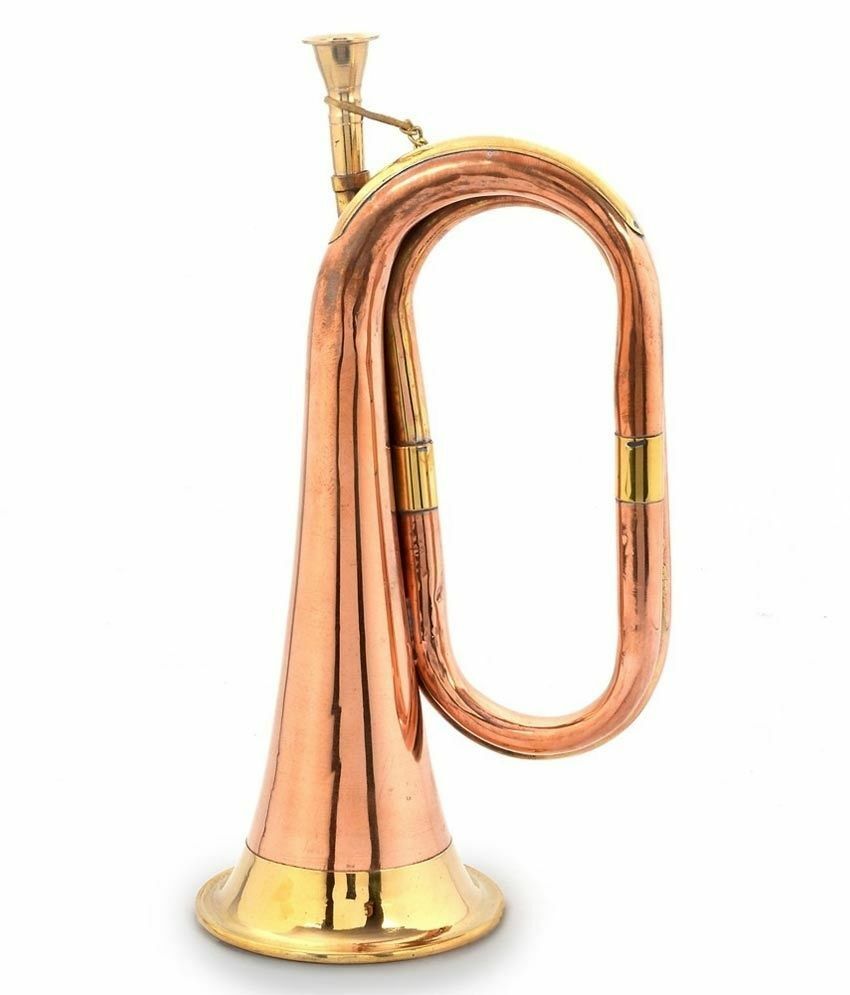 Bugle Brass And Copper Vintage Military Signal Trumpet Scx046